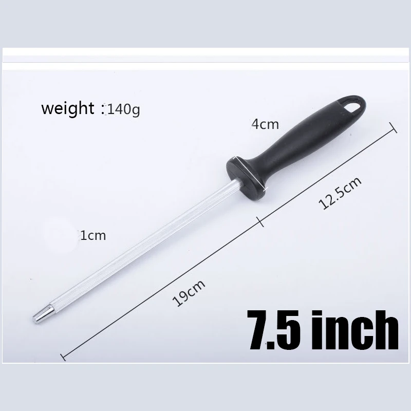 1 шт. керамический(циркониевый) стержень точилка для ножей с ABS ручкой заточка для поваров стальные ножи кухонный помощник мусат - Цвет: carbon rob 7.5inch-A