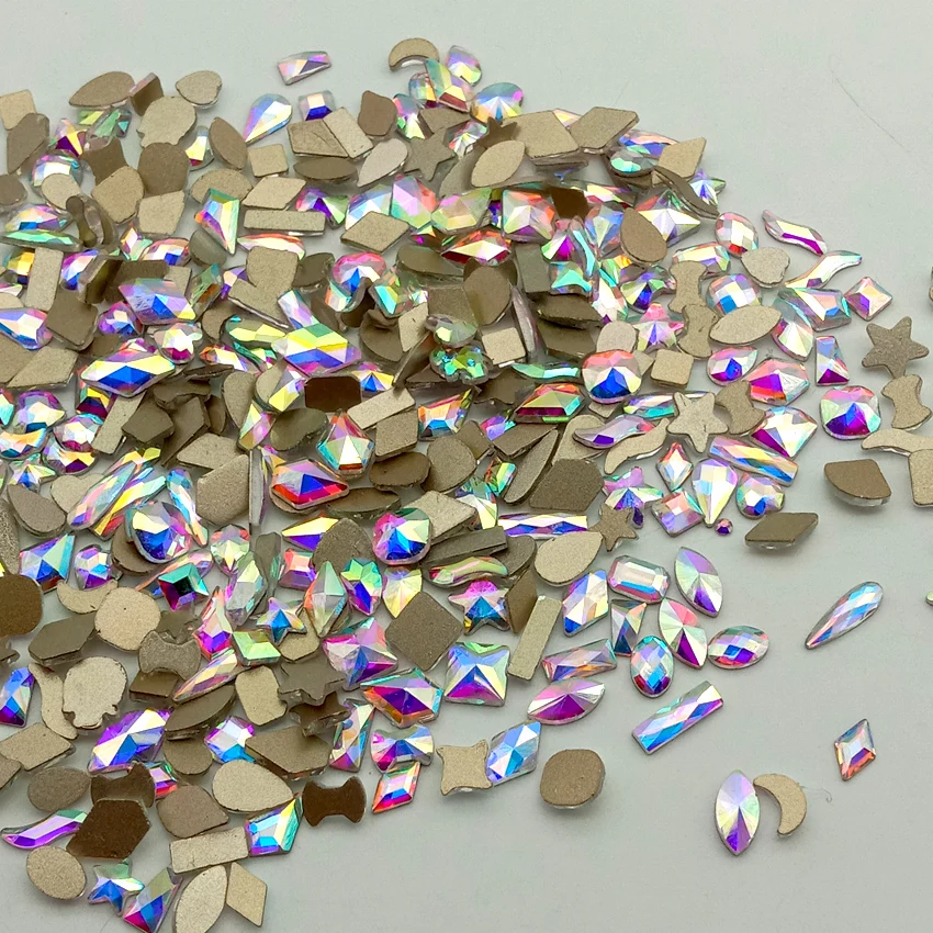 Стразы для дизайна ногтей 10 шт. стразы Хрустальные стеклянные камни 3D украшение с