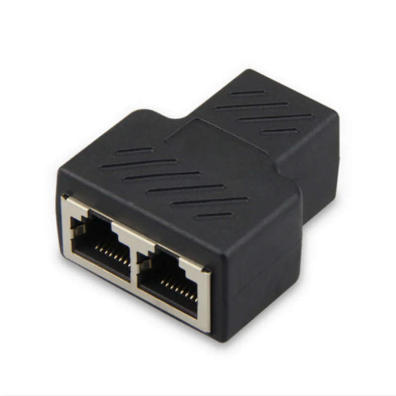 

RJ45 Splitter Adapter 1 To 2 Dual Female Port CAT5/CAT 6 LAN Ethernet Sockt Network Connections Splitter Adapter