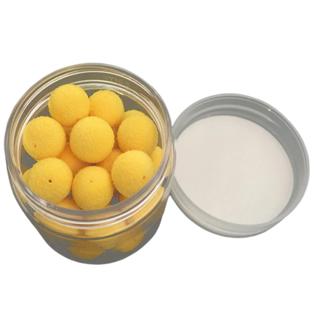15pcs Smell Carp Fishing Bait Boilies Eggs Floating Ball Beads Feeder 4 Size