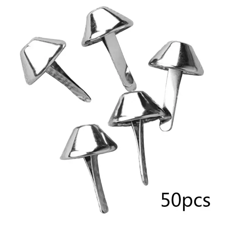 

50Pcs/Pack 15mm Flat Bag Purse Handbag Metal Feet Nailheads Bottom Studs Nail Spike Buckles Luggage Pieces Rivet Accessories