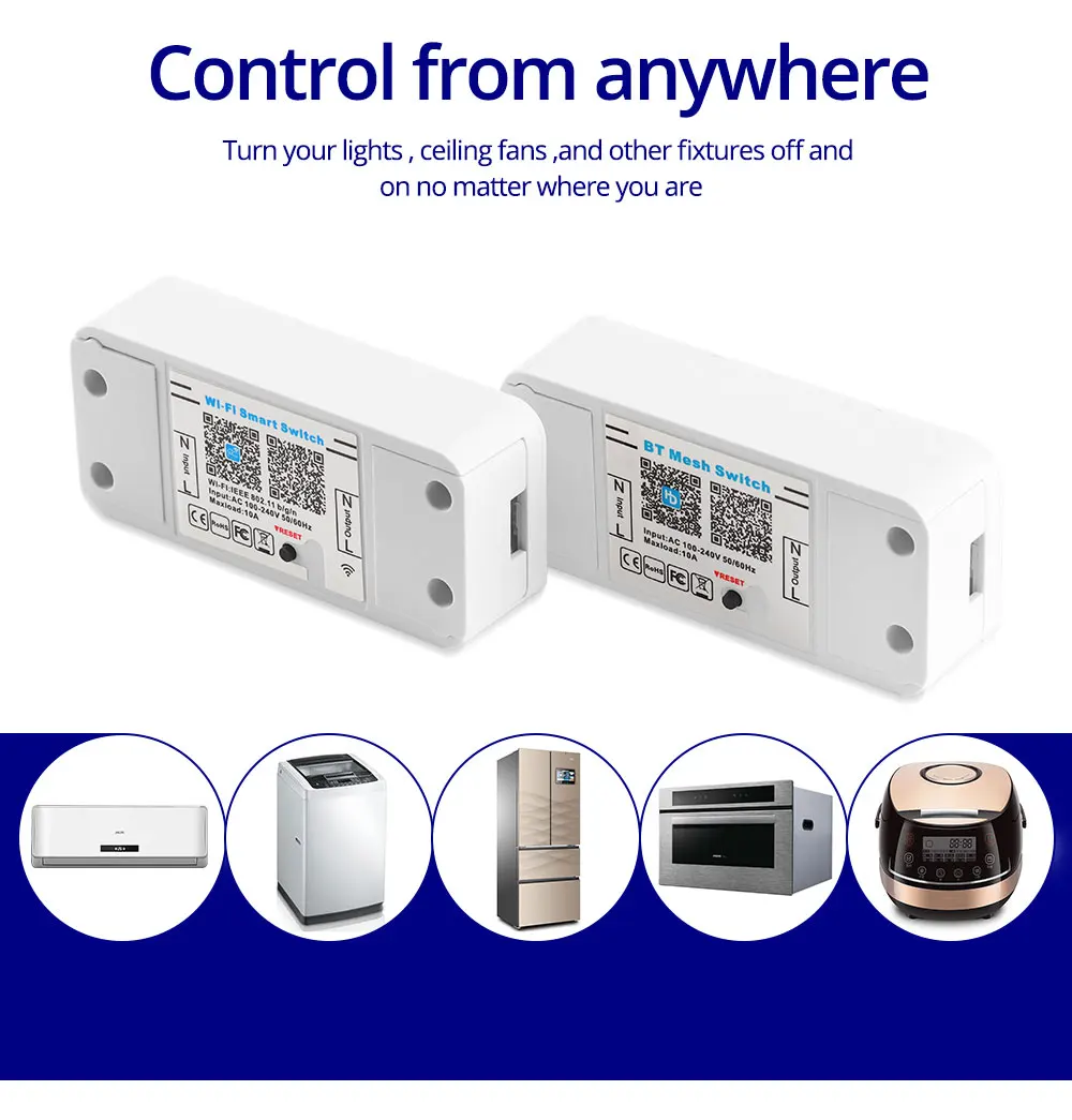 Светодиодный контроллер Magic Home Smart Bluetooth WiFi с переключателем 10A AC 100~ 240 В Android IOS для включения/выключения таймера светодиодный контроллер освещения
