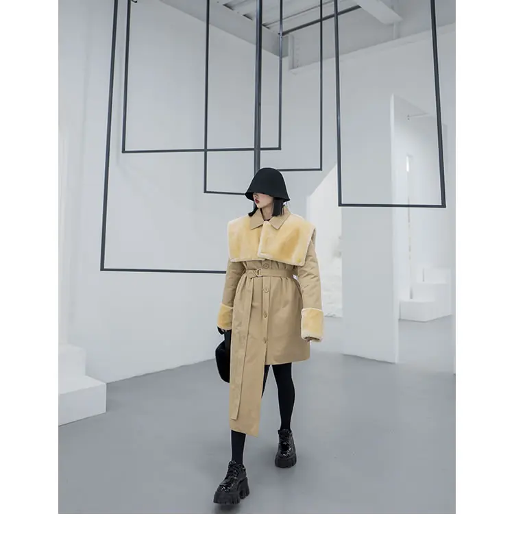 XITAO, необычная шаль, зимнее пальто, плюс бархат, утолщенная парка для женщин, индивидуальная уличная одежда, топ, зимнее пальто для женщин, DMY1036