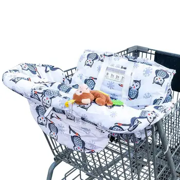

2-in-1 Function Baby Shopping Cart Cover Folding Cart Seat Cushion Adjustable High Chair Pad For Kids And Toddlers