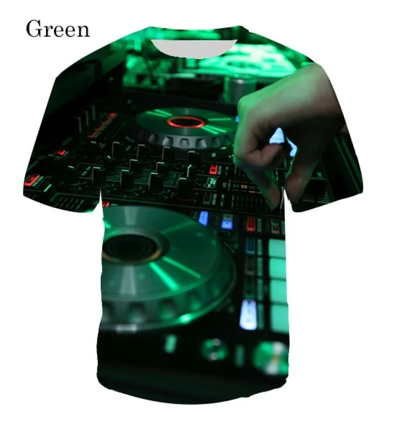 2023 Fashion Mens Technics Giradischi Dj Music Audio Divertente T-Shirt Casual Con Stampa 3D