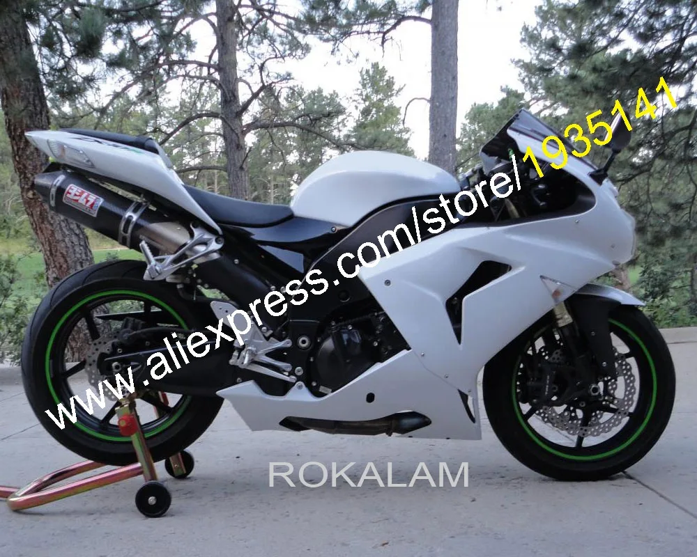 Корпус для Kawasaki NINJA ZX10R 06 07 детали ZX-10R 2006 2007 ZX 10R полный белый комплект обтекателей