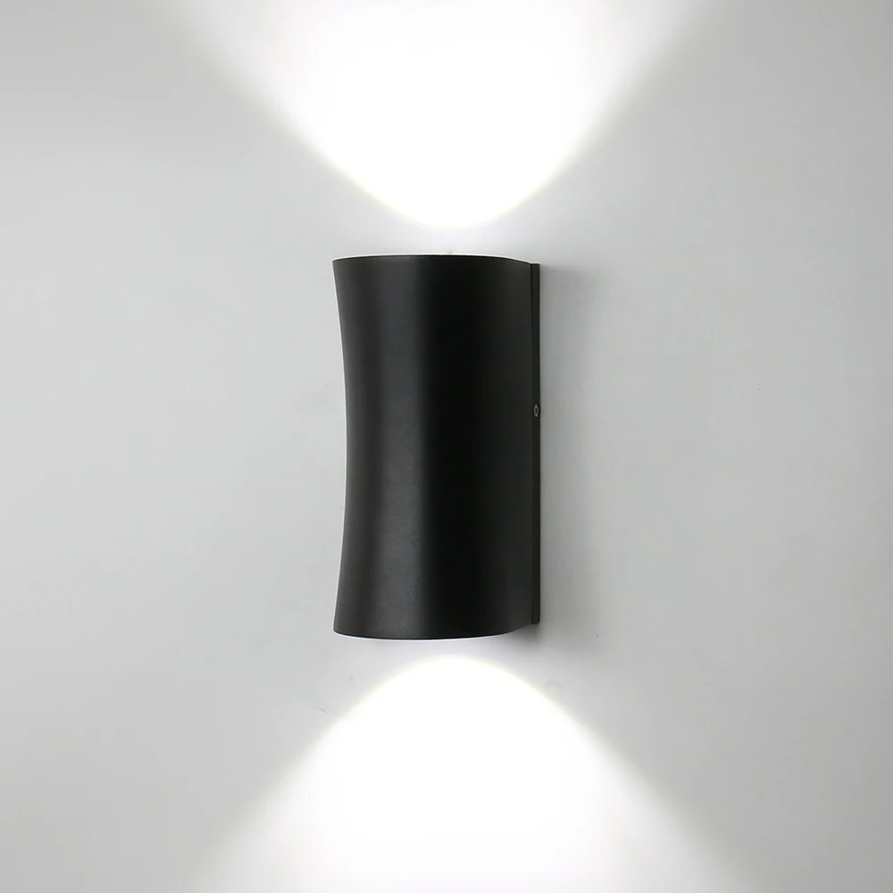 Art Deco Different Up Down Waterproof Outdoor Wall Lights Black 240V /12V Wall Mounted Fixtures Warm /Cold White