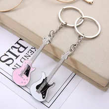 Гитарный брелок для ключей в китайском стиле брелок с музыкальной тематикой брелоки для пар может вырезать логотип письма рекламный подарок