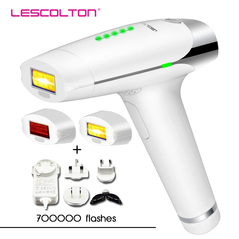 Лазерный эпилятор Lescolton t009 IPL, эпилятор для удаления волос, триммер для постоянного бикини, Электрический лазерный эпилятор - Цвет: 700000flashes