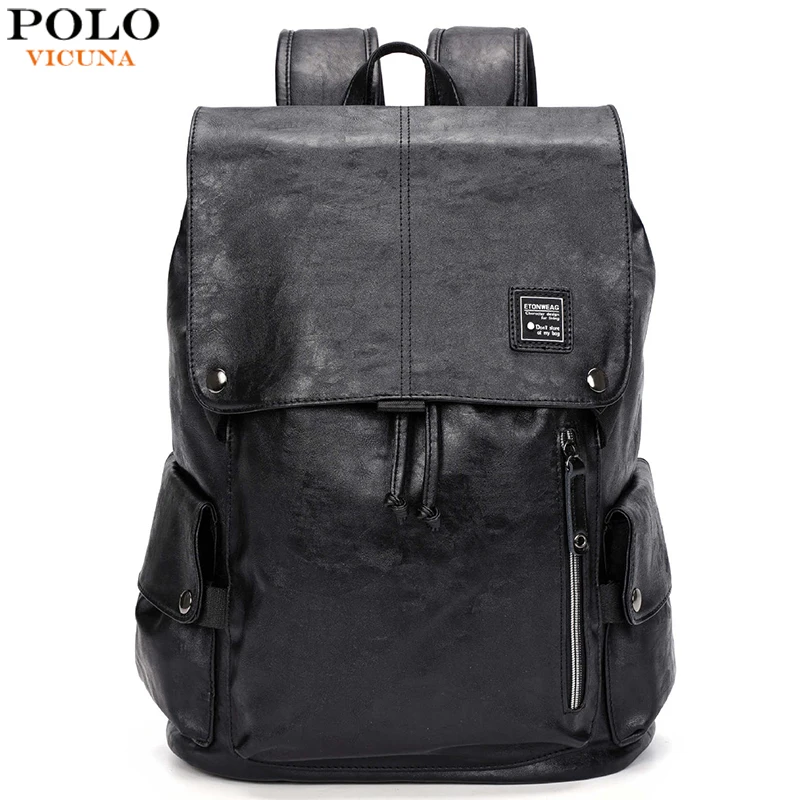 

VICUNA POLO Large Capacity Men's Leather Backpack Fashion Travel Rucksack Backpack For Computer Business Man Bag Dropshipping