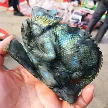 1 шт. AAAA натуральный камень Лабрадор ручной работы животное ящерица кристалл статуя украшения подарок на Рождество с кристаллами Рождество