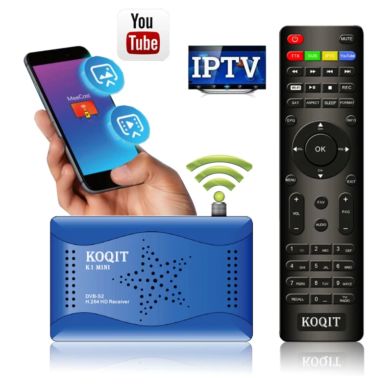 Koqit зеркальный кастинговый тюнер DVB S2 T2MI приемник спутникового ТВ искатель DVBS2 CS Vu