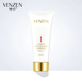 

YTMH-VENZEN Six peptides Cleanser Deep Clean Shrink Pores Oil control Hydrating Whitening Gentle Foaming Cleanser 100g