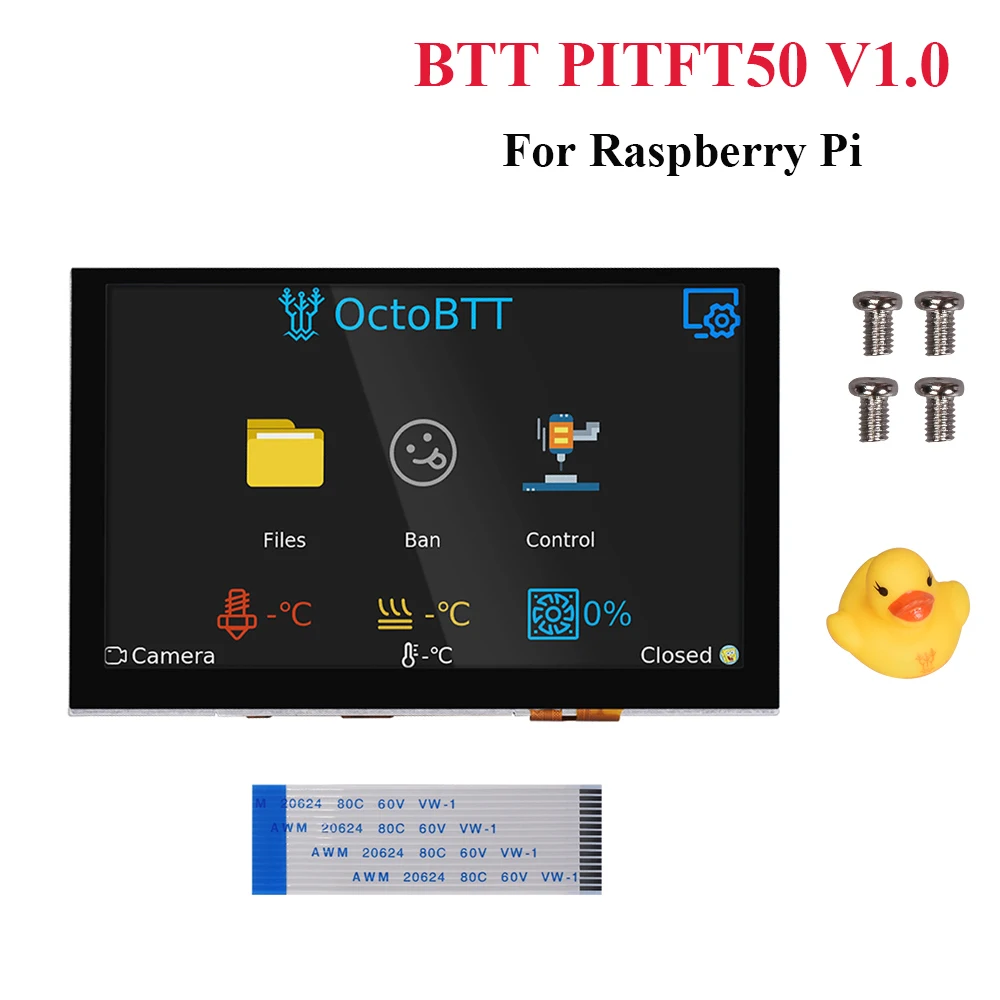 

BIGTREETECH PITFT50 V1.0 5 Inch Raspberry Pi LCD Touch Screen DSI 800*480 Display For Raspberry Pi 3B/3B+/4 3D Printer Octoprint