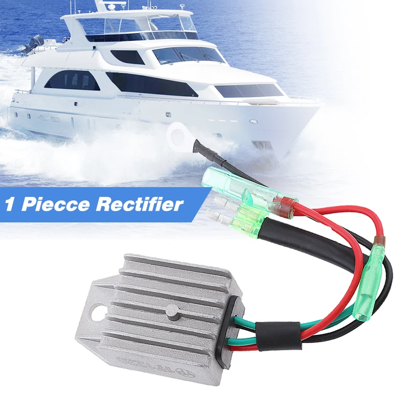 

4 Wire Boat Voltage Regulator Rectifier Fit Universal 2-Stroke 15HP Marine Boat Outboard Aluminium Alloy Boat Accessories Marine