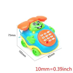 Милые детские звуковые игрушки для малышей, музыкальные автомобильные Мультяшные кнопки, Развивающие игрушки для телефона 634F