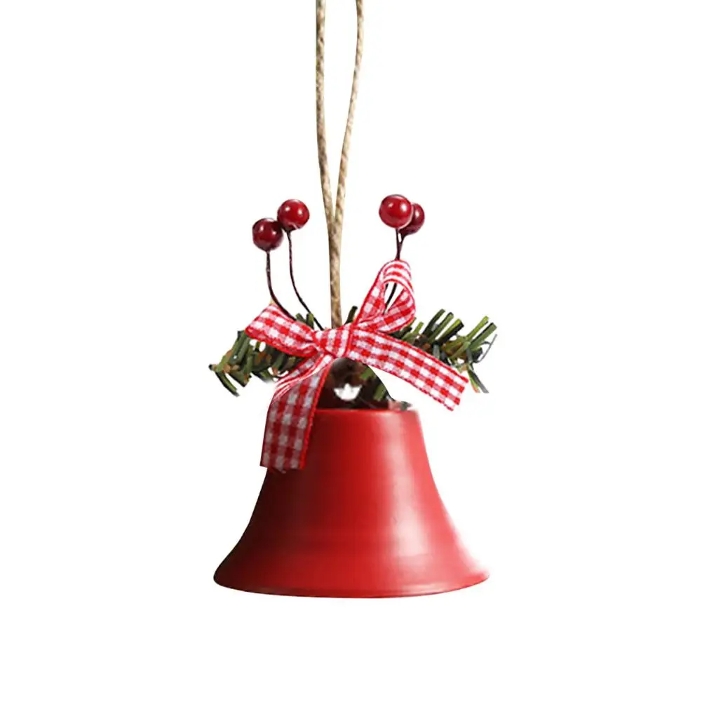 thumbnail image 1 of 1 campana navideña de metal roja, blanca y verde, para colgar en el árbol de Navidad, adorno navideño para el hogar, 1 of 5