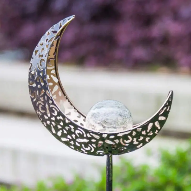 Led Lawn Solar Moon Light Glowing Outdoor Garden Decoration Lamps Waterproof Flame Landscape Lights
