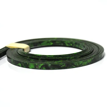

10pcs/lot 5mm x 1000mm Celluloid Strips Guitar Binding Purfling Edging Green Pearl