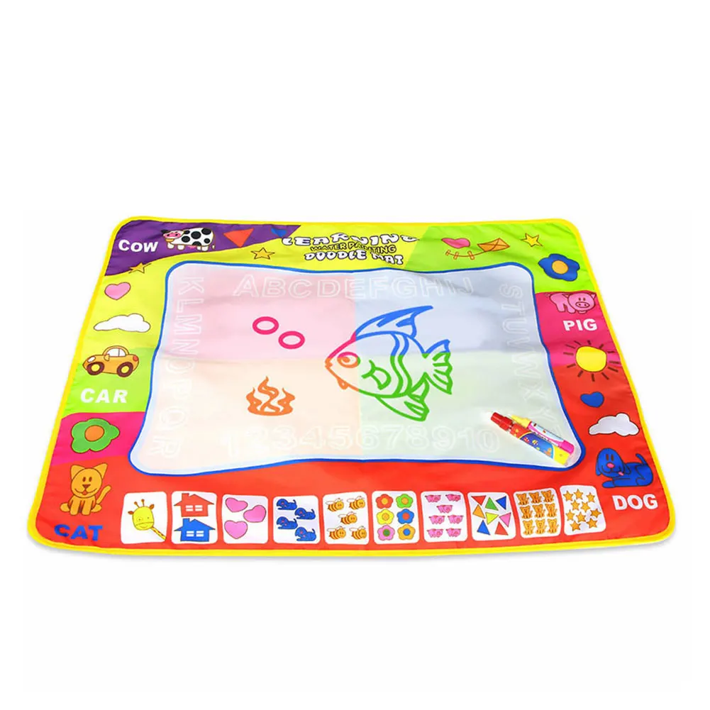 Одноцветный водный коврик для рисования Aqua Magic Doodle, детские игрушки, беспорядок, цветная живопись, развивающие маты для письма, Рождественский подарок