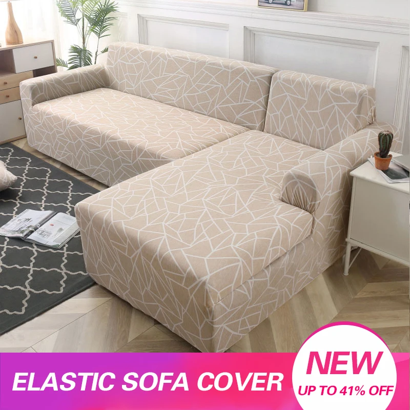 buy Strip Pattern Sofa Cover Cotton Couch Cover Elastic Sofa Covers for Living Room Pets Corner L Shaped Chaise Longue cubre sofa