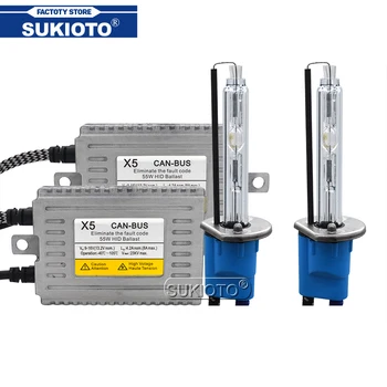 

SUKIOTO CanBus 55W DLT Car Light HID Xenon Kit AC HID Digital Error Free Ballast H1 H3 H7 H9 H11 9012 D2H 5500K Auto Xenon Lamps