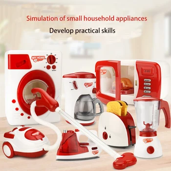 

Children play house simulation multifunctional home appliance washing machine electric mixer toy vacuum cleaner bread machine