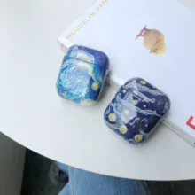 Чехол для наушников с рисунком Ван Гога для Apple AirPods 2, гладкий жесткий чехол для зарядки ПК, защитный чехол