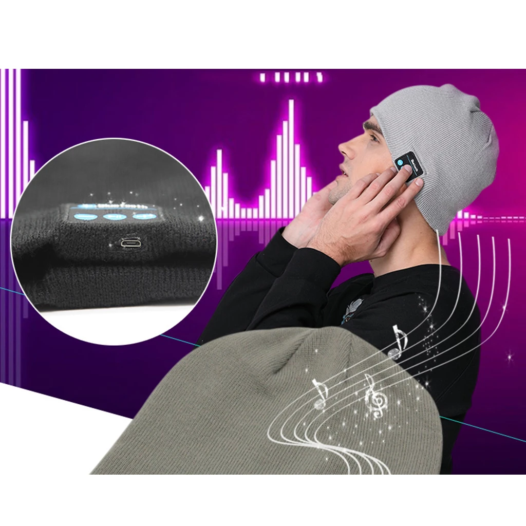Bluetooth Шапка-бини, гарнитура, наушники, динамик, шапка для катания на лыжах, бега, прогулок