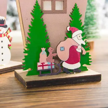 

House Christmas Tree Ornaments Christmas Decoration Christmas Tree Pendant Indoor Party Xmas Cabin Creation Novel