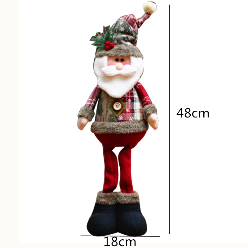 1pc Standing Santa Милые куклы, рождественские украшения для дома, Рождественская елка, подвесные плюшевые куклы Snata, Navidad, вечерние украшения,, новогодние подарки для детей - Цвет: 1pc Standing Santa