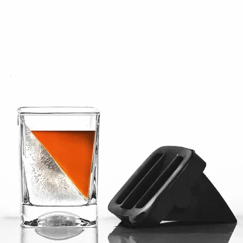 

Creative Oblique Iceberg Whisky Glasses Free Ice Pattern Mold Whiskey Wedge Iced Beer Cup Brandy Snifters XO Chivas Wine Glass
