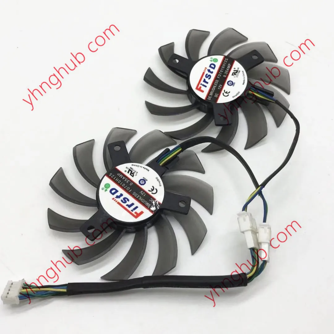 Вентилятор видеокарты Firstd FD7010H12S GTX660 GTX670 GTX680 GTX690 GTX660Ti DC 12 В 0 35 А | Компьютеры и офис