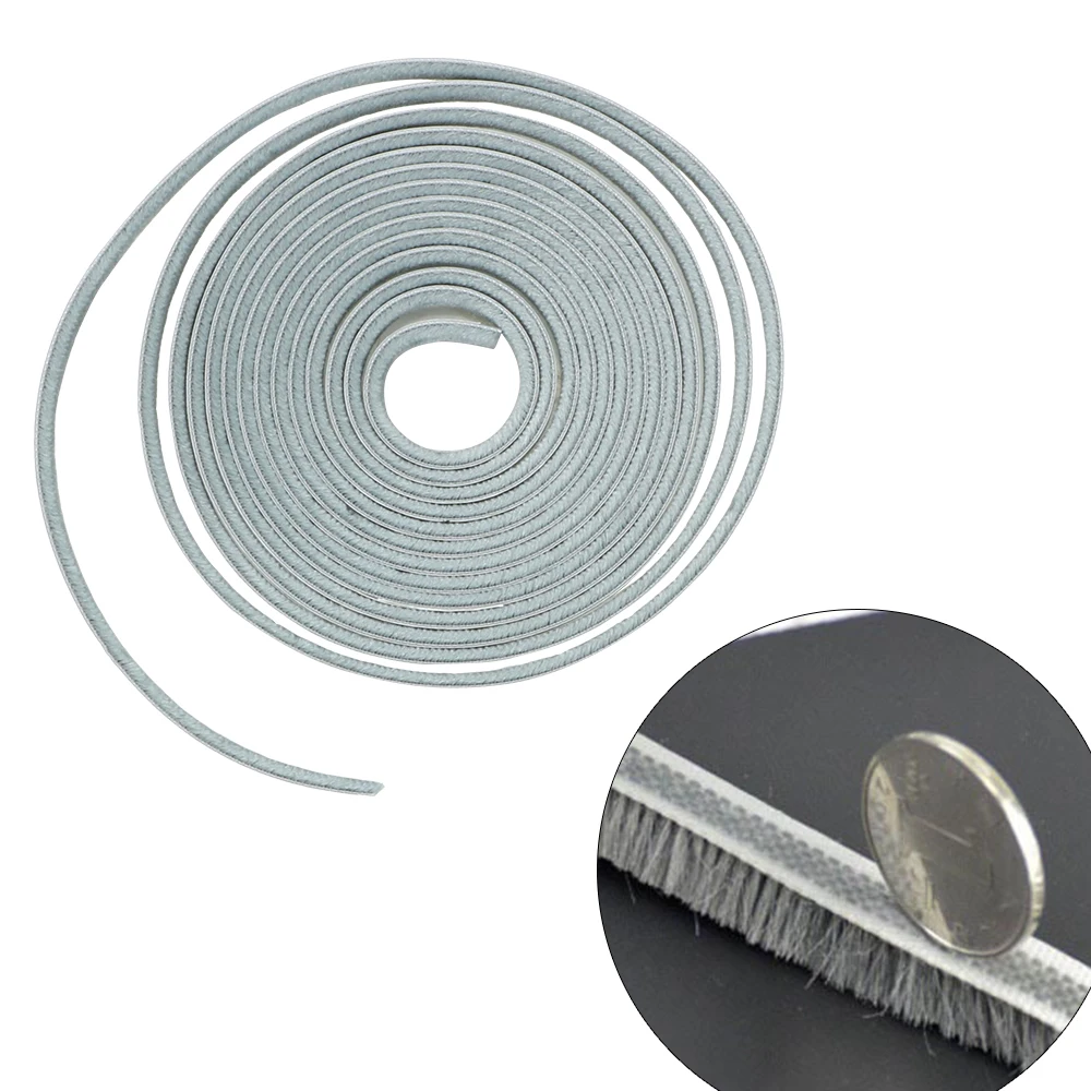 NICEYARD Door Protector Strip 9*5mm Self Adhesive Seal Strip Door Draught Excluder Window Pile Seal Dust-proof 5M