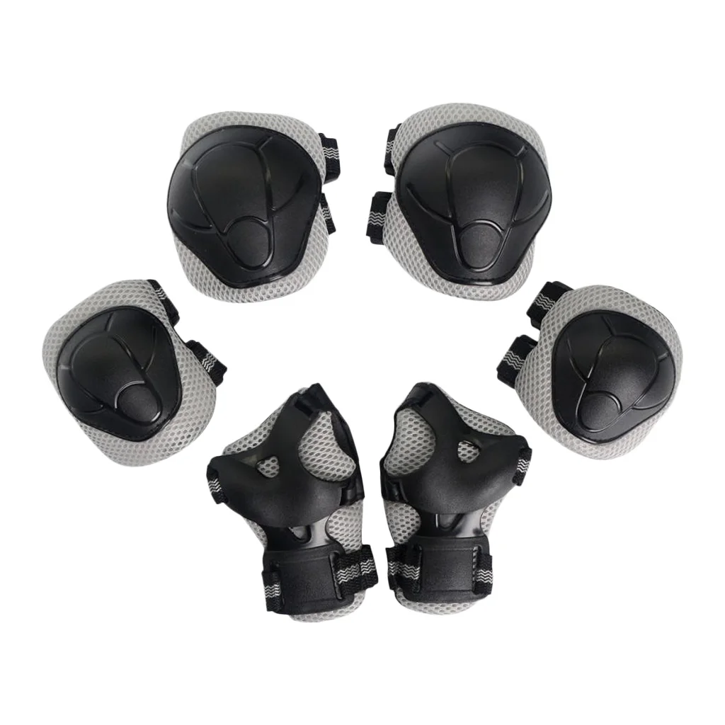 6 Pcs Kid Child Roller Skating Bicycle Bike Knee Wrist Elbow Pad Sets - 6 colors to choose