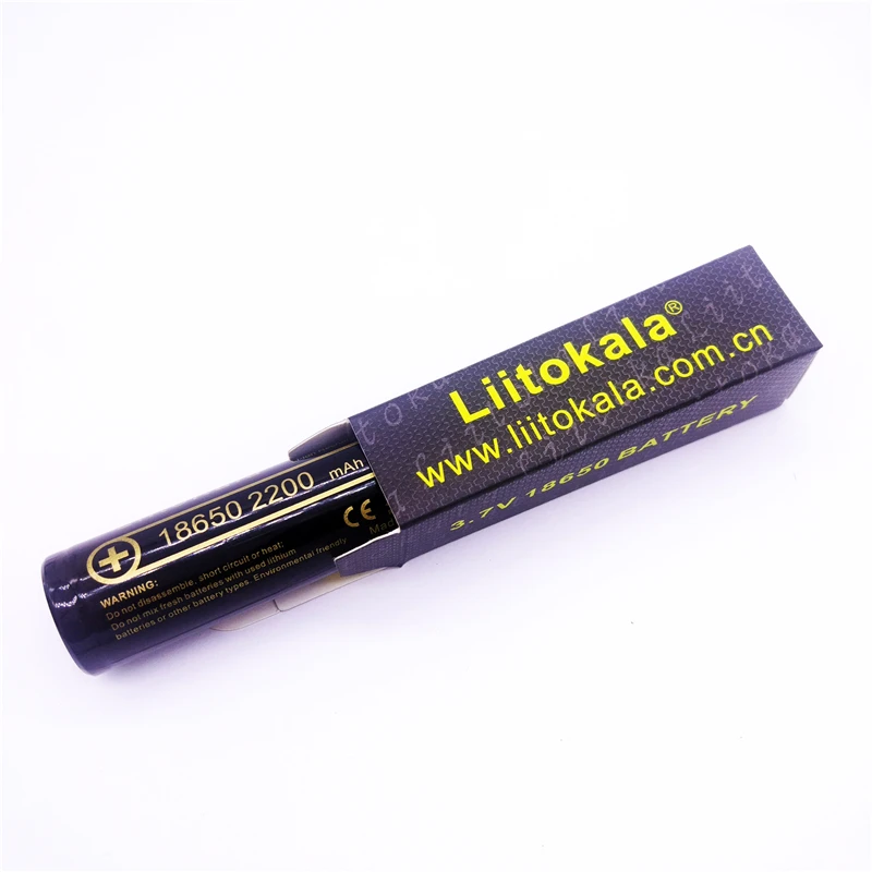 Liitokala 18650 литиевая батарея 2200mAh 3,7 V/4,2 V перезаряжаемая батарея блики фонарик аккумулятор полная емкость