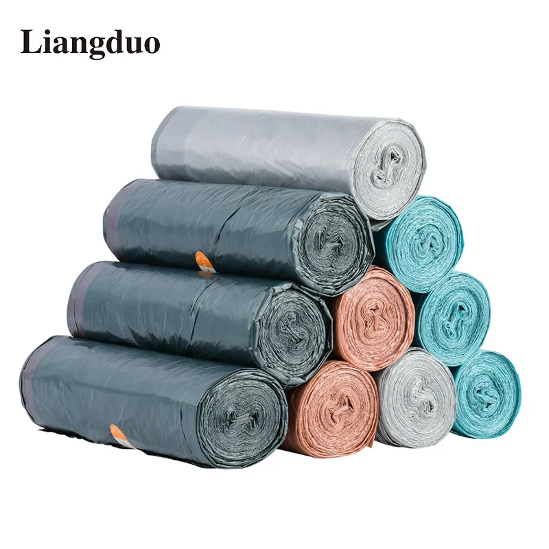 

Liangduo 6Roll/90PCS Drawstring Garbage Bag Home Kitchen Dustbin Bin Eco-friendly Trash Bags Eco-friendly Bag Environmentally