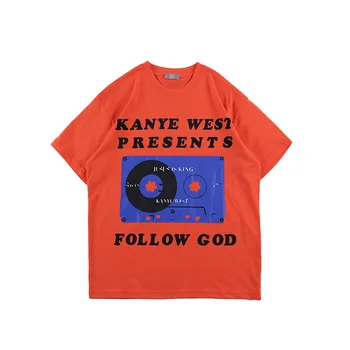 

Kanye West 3D Foam Letter Print Short Sleeve TShirt Men and Women Harajuku Loose Casual O Neck Streetwear Tshirts Oversize Tees