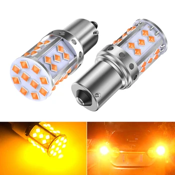 

A pack 1156 BAU15S PY21W BA15S P21W LED Lamp T20 7440 W21W W21/8W For Car Turn Signal Lights Reverse light DC12V Orange