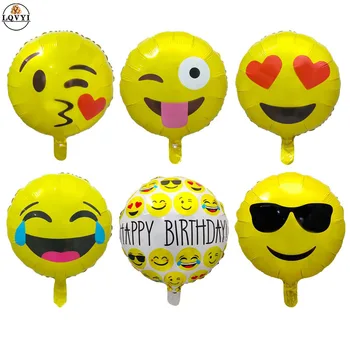 

18'' Expression balloons for birthday party cute cool kiss cry Smiling face grimace Funny helium Balloon wedding decor air balls