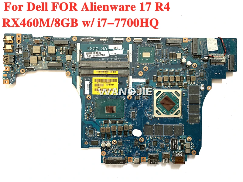 Для Dell для Alienware 17 R4 материнская плата RX460M/8GB ж/i7-7700HQ DYKYR 0DYKYR CN-0DYKYR LA-D752P 100% полностью