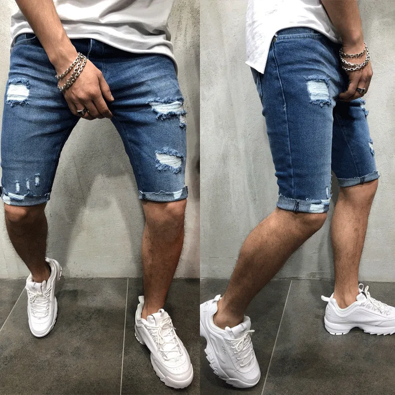 Mens Denim Chino Shorts Super STRETCH Skinny Slim Summer Half Pant Cargo Jeans Mens Denim Chino Shorts Super STRETCH Skinny Slim Summer Half Pant Cargo Jeans