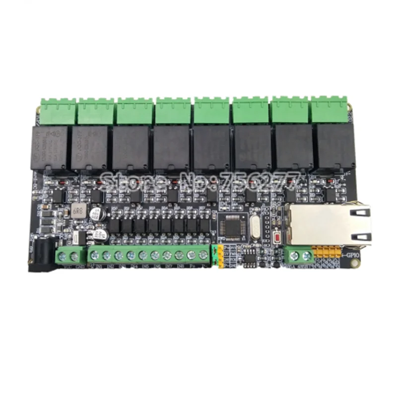 Modbus RTU 8 way network relay 8 channel digital input TCPIP RJ45 485