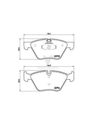 BREMBO Колодки тормозные дисковые передн 5(E60), 5 Touring(E61