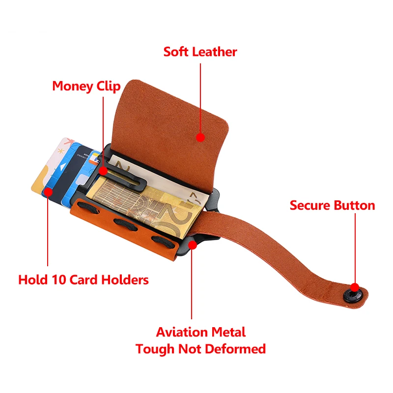 DIENQI 2020 Новый Rfid держатель для карт мужские кошельки тонкие мини смарт из