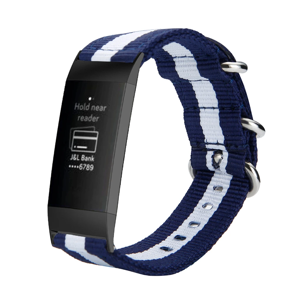 Сменные нейлоновые регулируемые наручные часы с ремешком для Fitbit Charge 3 браслета