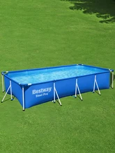  Original Bestway Steel Pro Frame Swimming Pool Easy Set Above Ground Outdoor Water Tank for Family Hot Summer Size 2.6M 2.1M 3M 