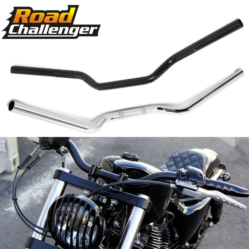 Motors Motorcycle Handlebars, Grips & Levers Chrome Dimpled 1" Drag Tracker Bar Handlebar For