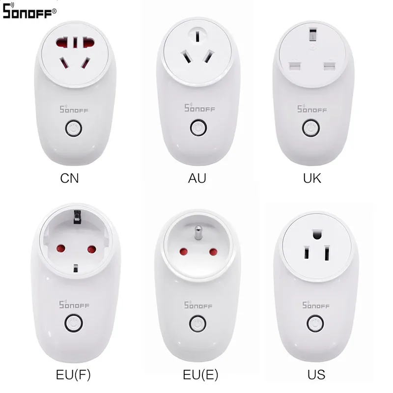 Smart Sonoff S26 WiFi умная розетка США/ЕС/Великобритания беспроводной штекер розетка питания умный дом переключатель работа с Alexa Google Assistant
