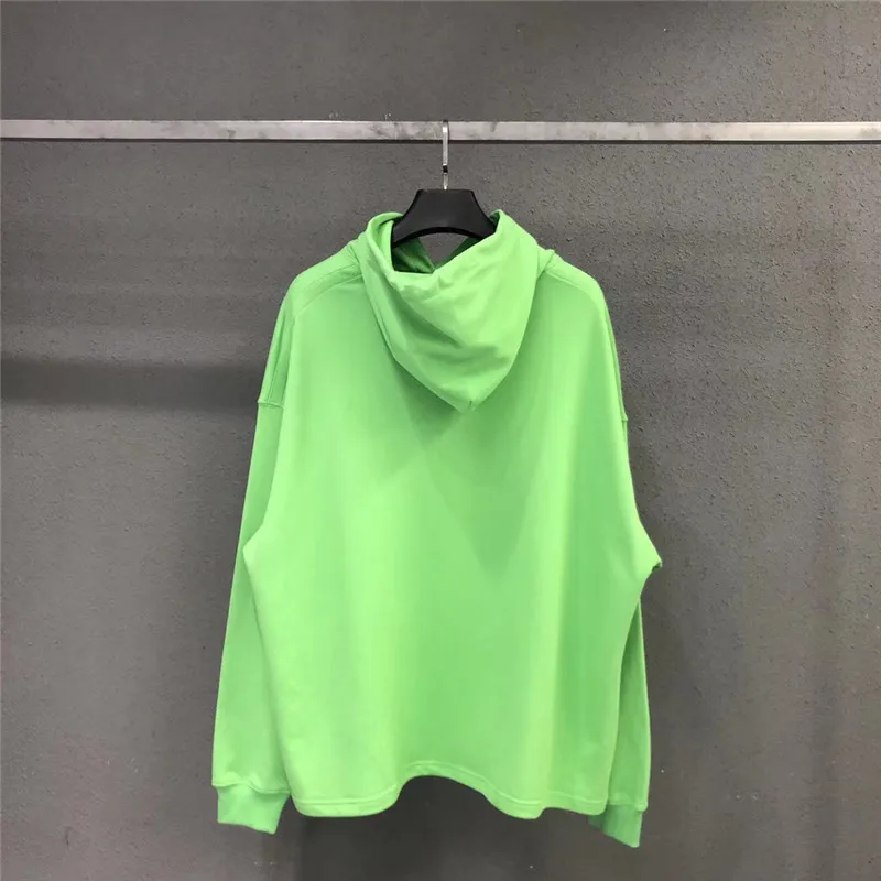 Классическая Толстовка Onesize WELLDONE с капюшоном в Корейском стиле, однотонная зеленая уличная одежда с вышивкой, толстовка с капюшоном We11 Done, пуловер